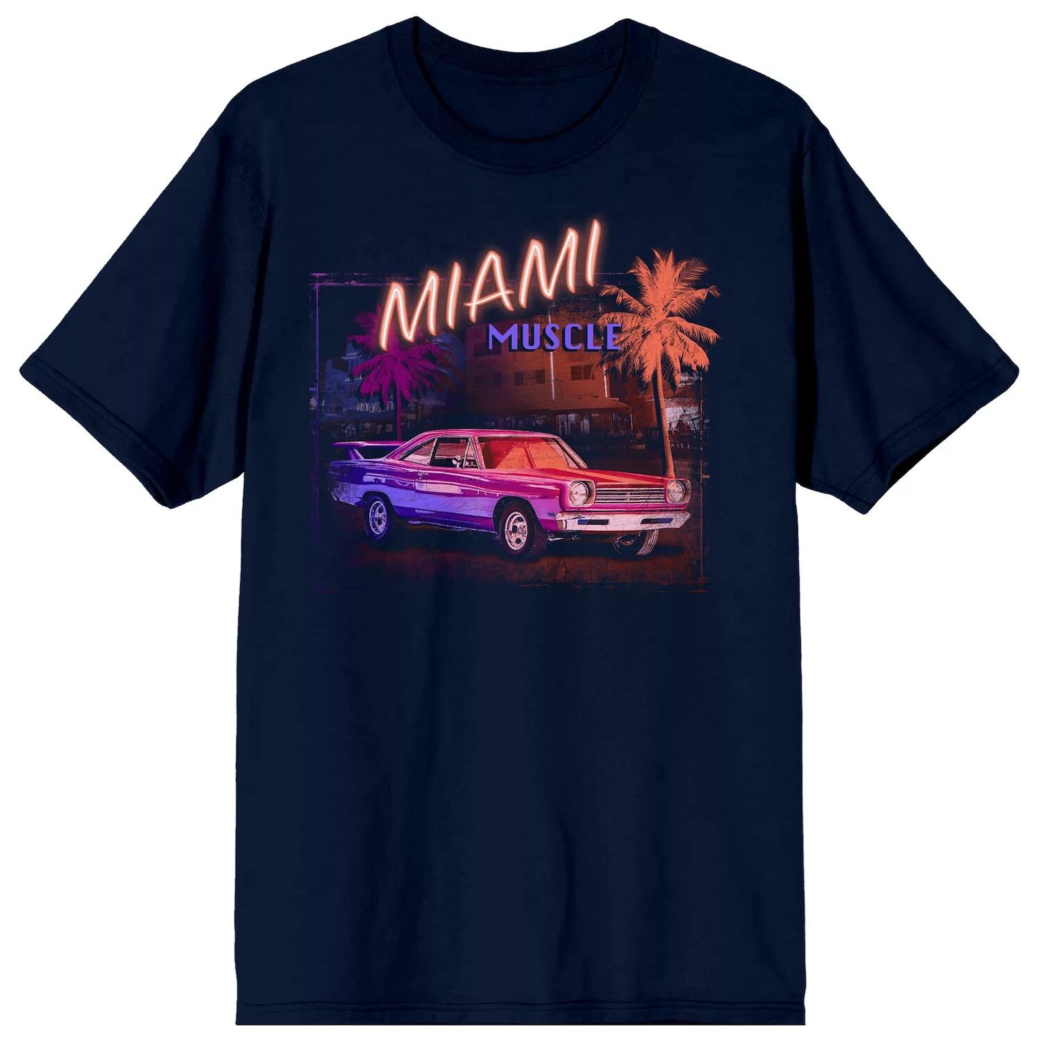 Мужская футболка с рисунком Car Fanatic Miami Muscle Licensed Character — фото 2