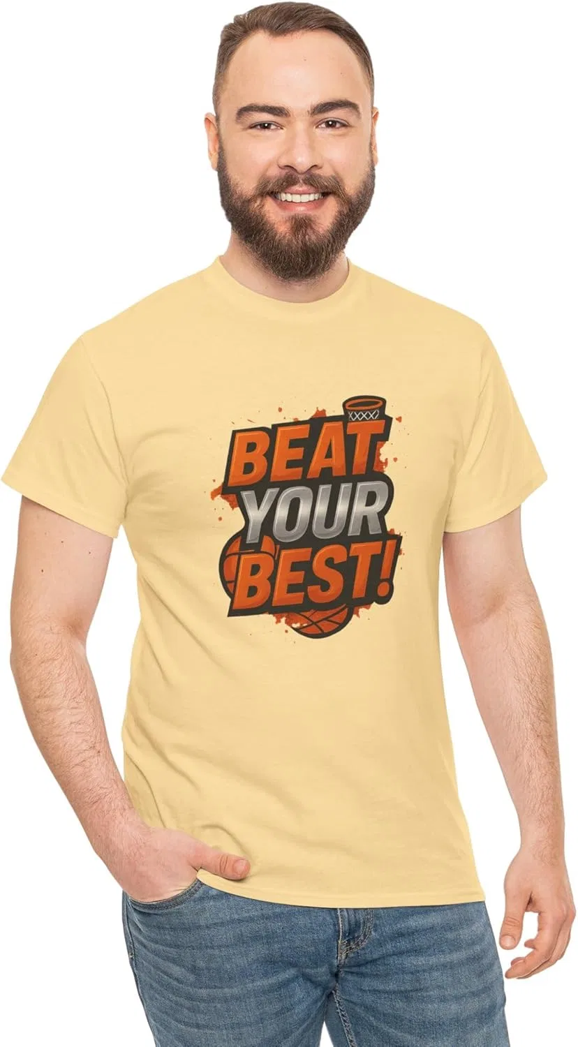 Футболка Beat Your Best, Unisex Heavy Cotton Tee, Yellow Haze — фото 3