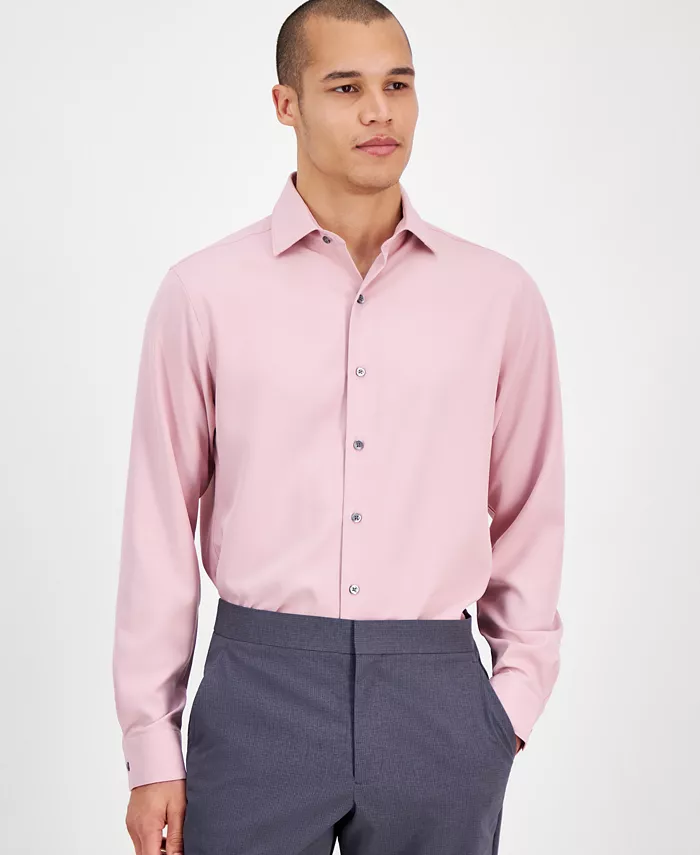 

Мужская рубашка Slim Fit с четырехсторонним растяжением, созданная для Macy's Alfani, розовый