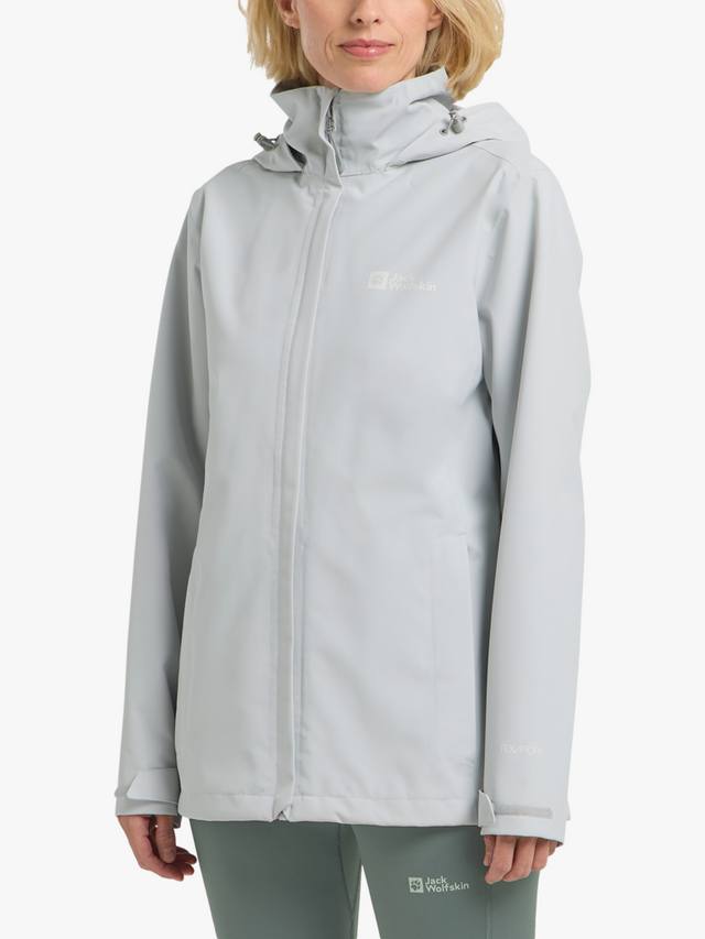 

Женская куртка tempest texapore core 2l Jack Wolfskin, цвет Cool Grey