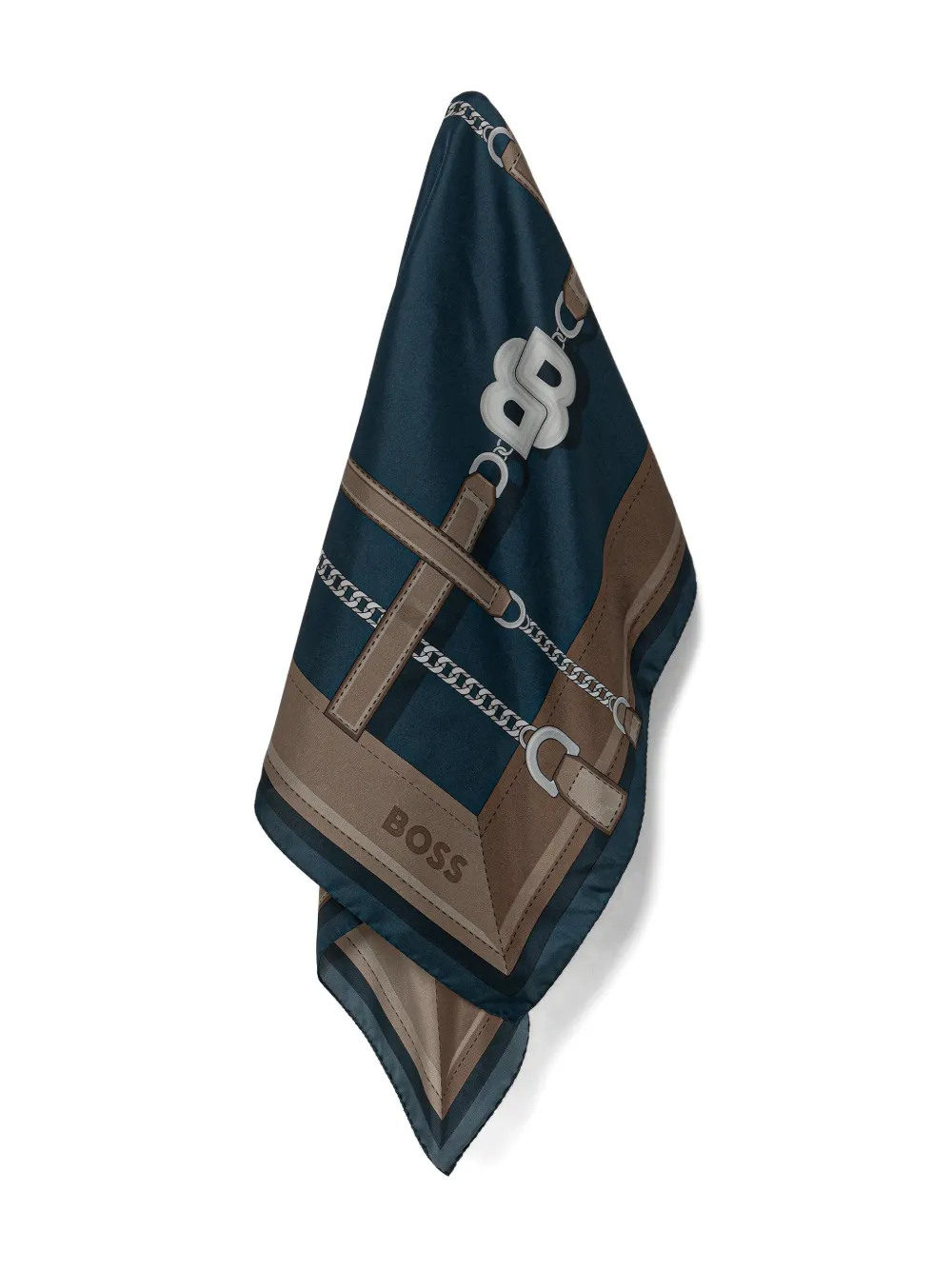 

Шарф с принтом BOSS, синий