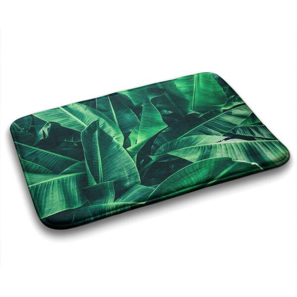 

Коврик для ванной Tulup Pflanzen Blätter, 75x1x75 см, зеленый
