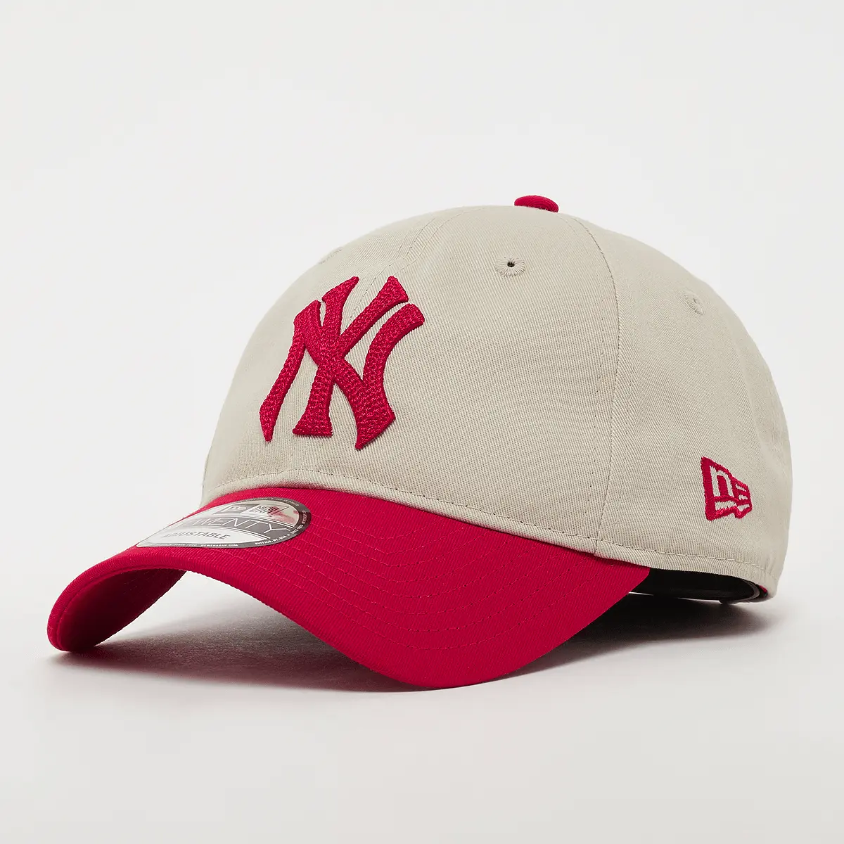 

Бейсболка New Era 9Twenty Raised From Concrete Colour Block MLB New York Yankees, бежевый/красный