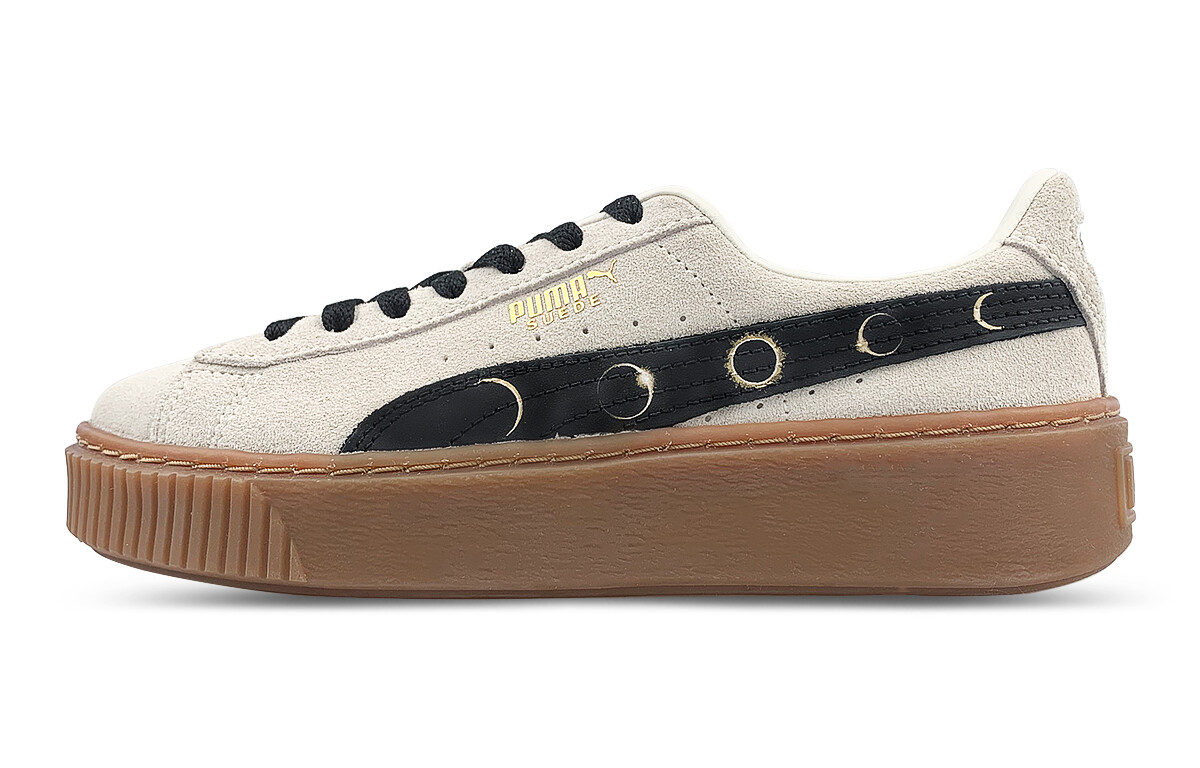 

Кроссовки Puma Suede Skateboarding Shoes Women's Low-top Black/white, цвет Off White