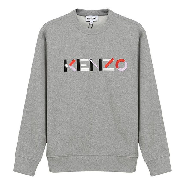 

Свитер embroidery logo round-neck swea gray Kenzo, серый