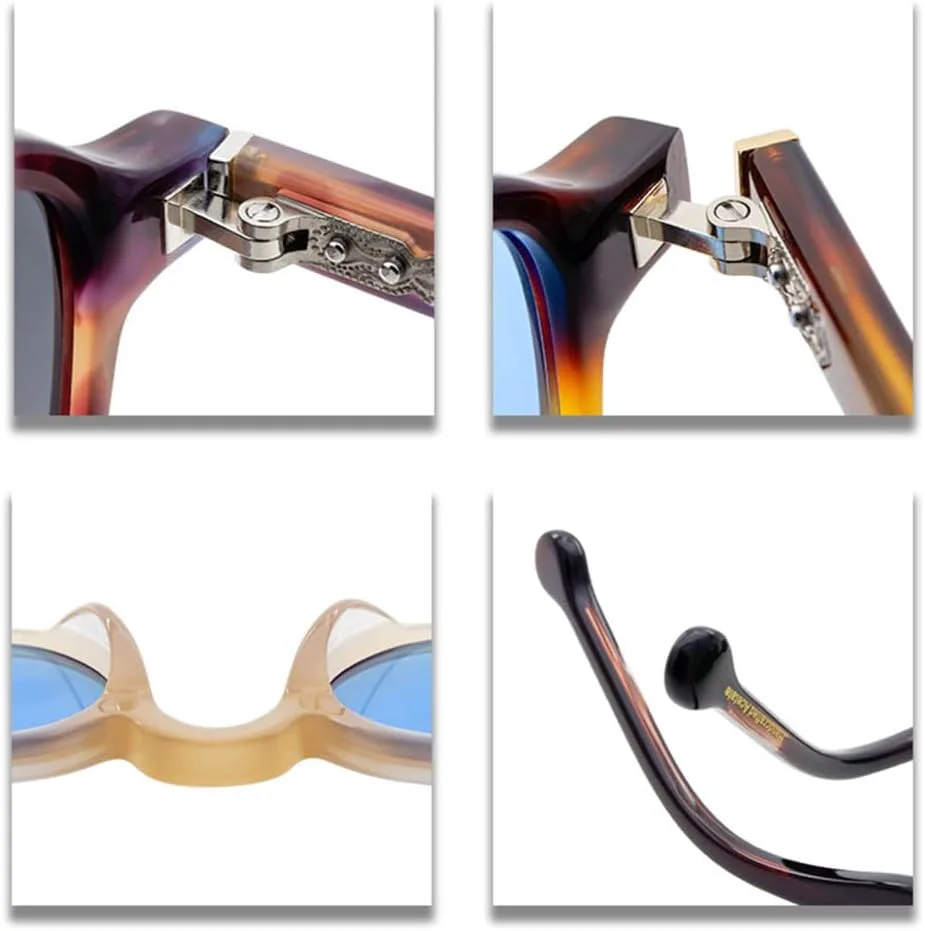 

Ретро-солнцезащитные очки в маленькой оправе «кошачий глаз» из ацетата для женщин и мужчин, очки с защитой от УФ-излучения UV400 для активного отдыха LANGSER, C6