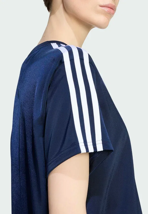 Футболка с принтом Firebird tee Adidas Originals, цвет ночной индиго белый — фото 4