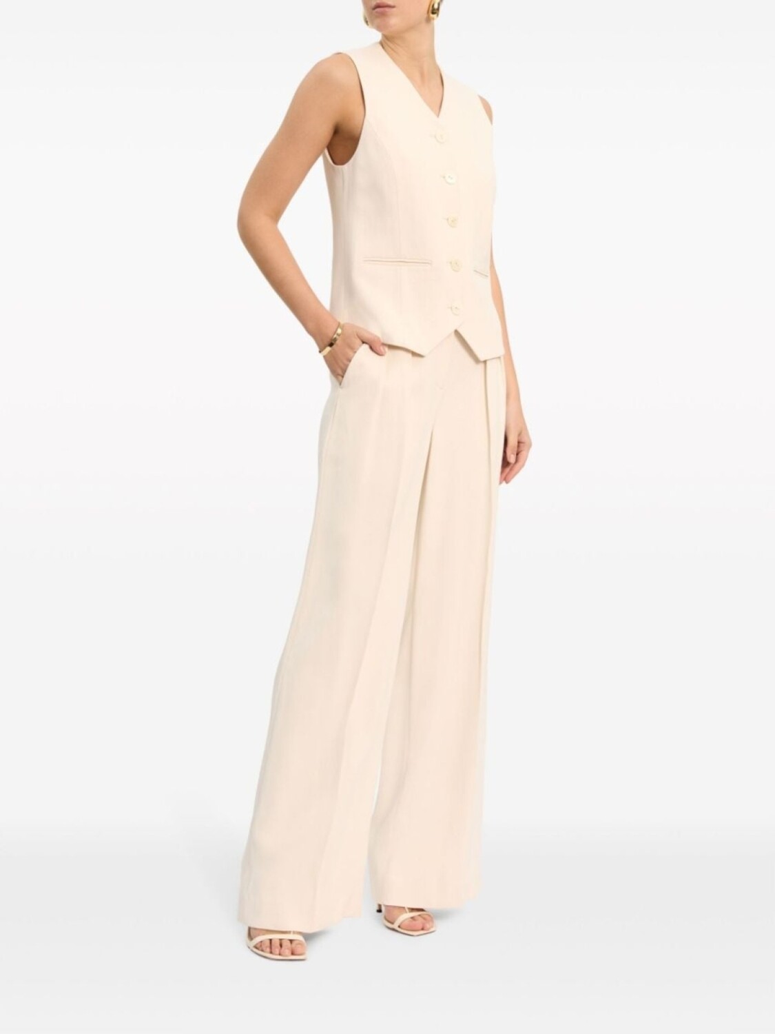 

Rebecca Vallance прямые брюки Dimitria, нейтральный цвет