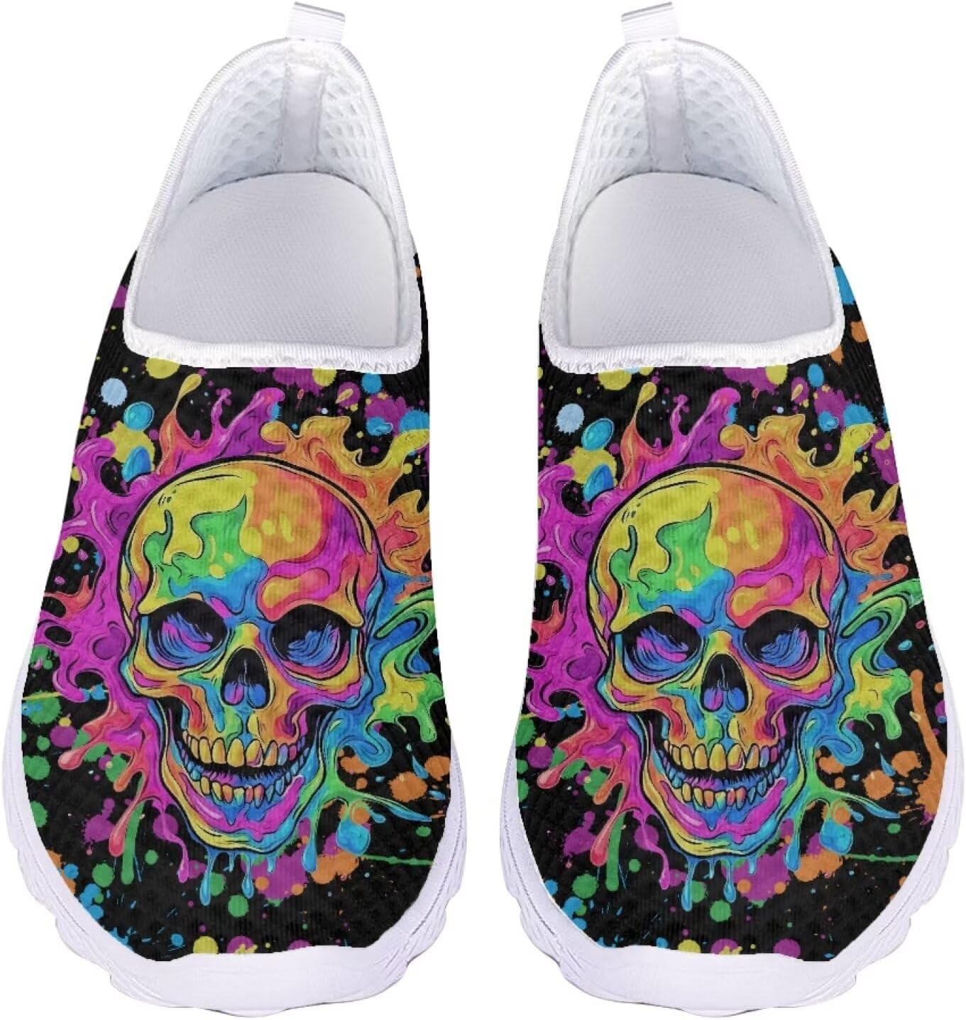 

Кроссовки унисекс на шнуровке Jeiento, Colorful Splash Skeleton