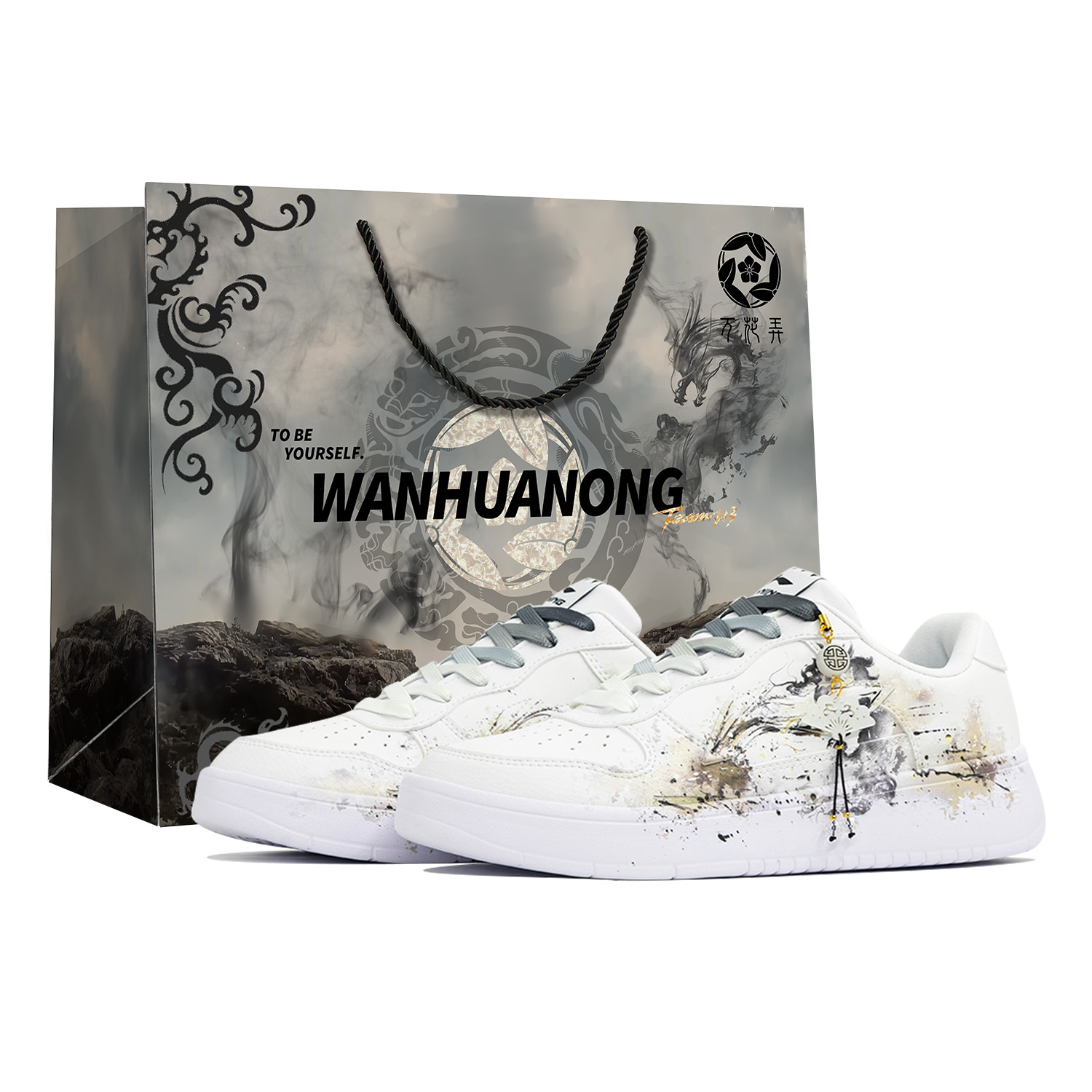 

Мужские низкие скейтборд-кроссовки Li Ning в виде плавучей лодки с амортизацией, износостойким и противоскользящим покрытием., черный белый золото