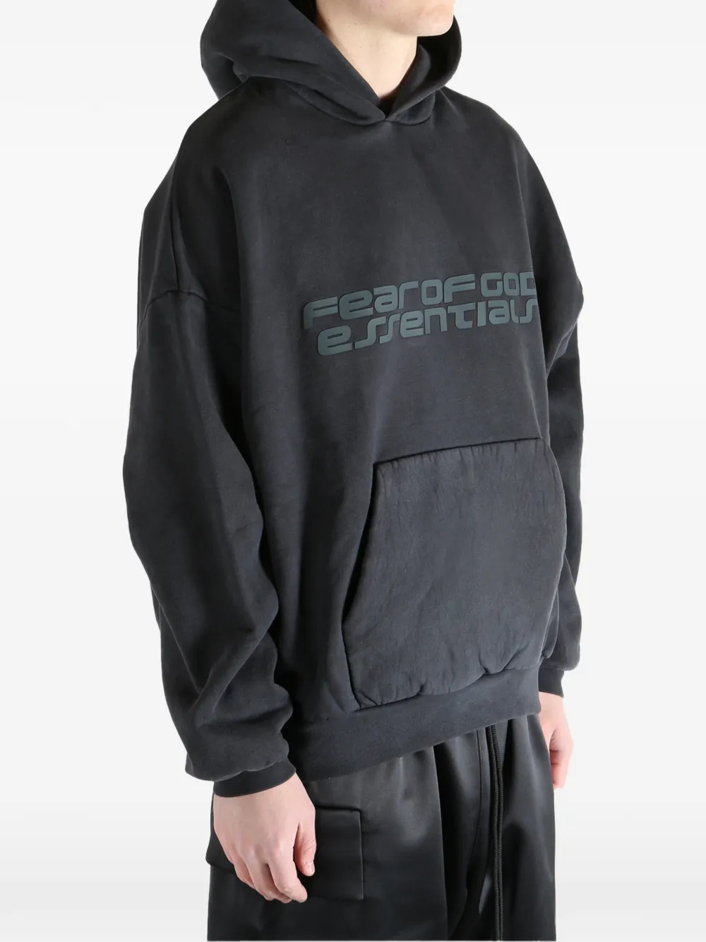Флисовая толстовка в стиле 90-х Fear Of God Essentials, серый — фото 4