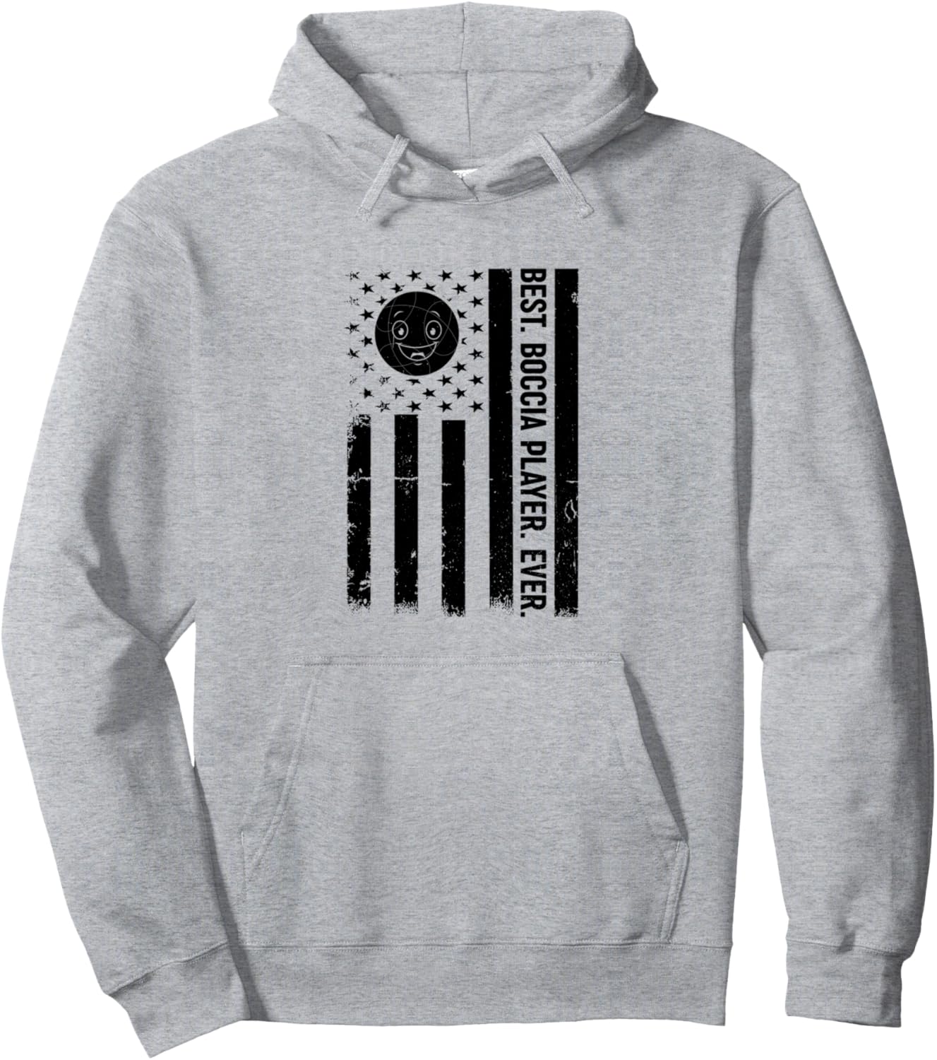 

Худи с изображением американского флага и надписью «Лучший игрок в боччу всех времен» Bocce Ball Player Bocce Ball Game, серый