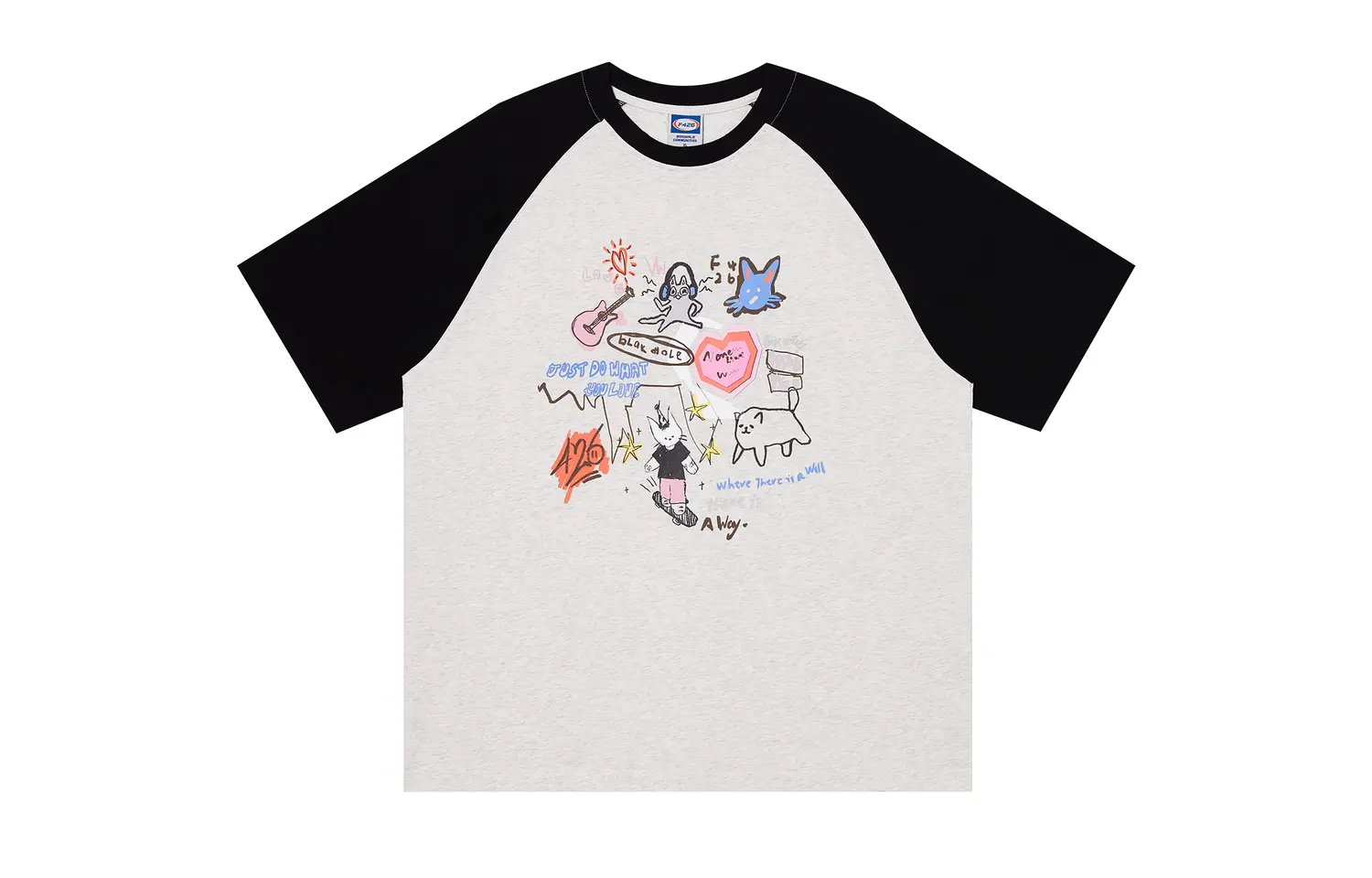 

Футболка с рукавом реглан Unisex F426, Розовый кофе