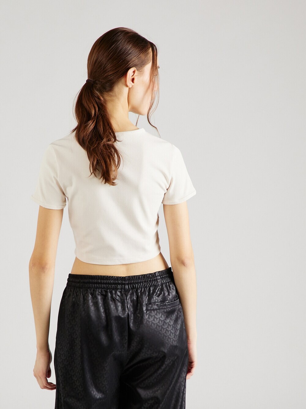 Рубашка ADIDAS ORIGINALS Essentials Rib, натуральный белый — фото 4