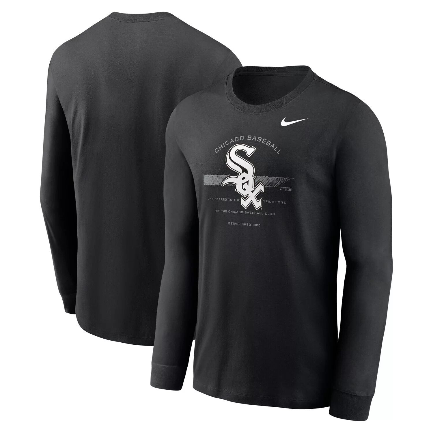 

Мужская черная футболка Chicago White Sox Over Arch Performance с длинным рукавом Nike, Черный, Мужская черная футболка Chicago White Sox Over Arch Performance с длинным рукавом Nike