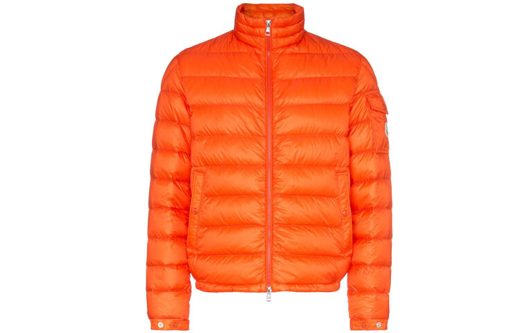 

Пуховик мужской оранжевый-оранжевый Moncler