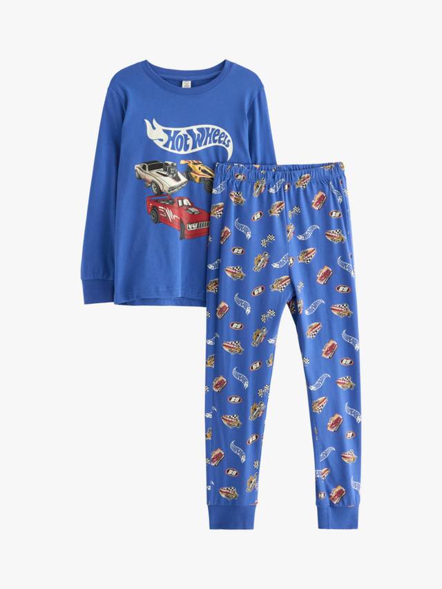 

Детский хлопковый комплект пижамы Hot Wheels с длинными рукавами Lindex, Blue