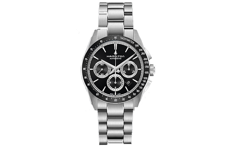 

Hamilton Часы Men's Watch, Black Dial Silver Steel Strap