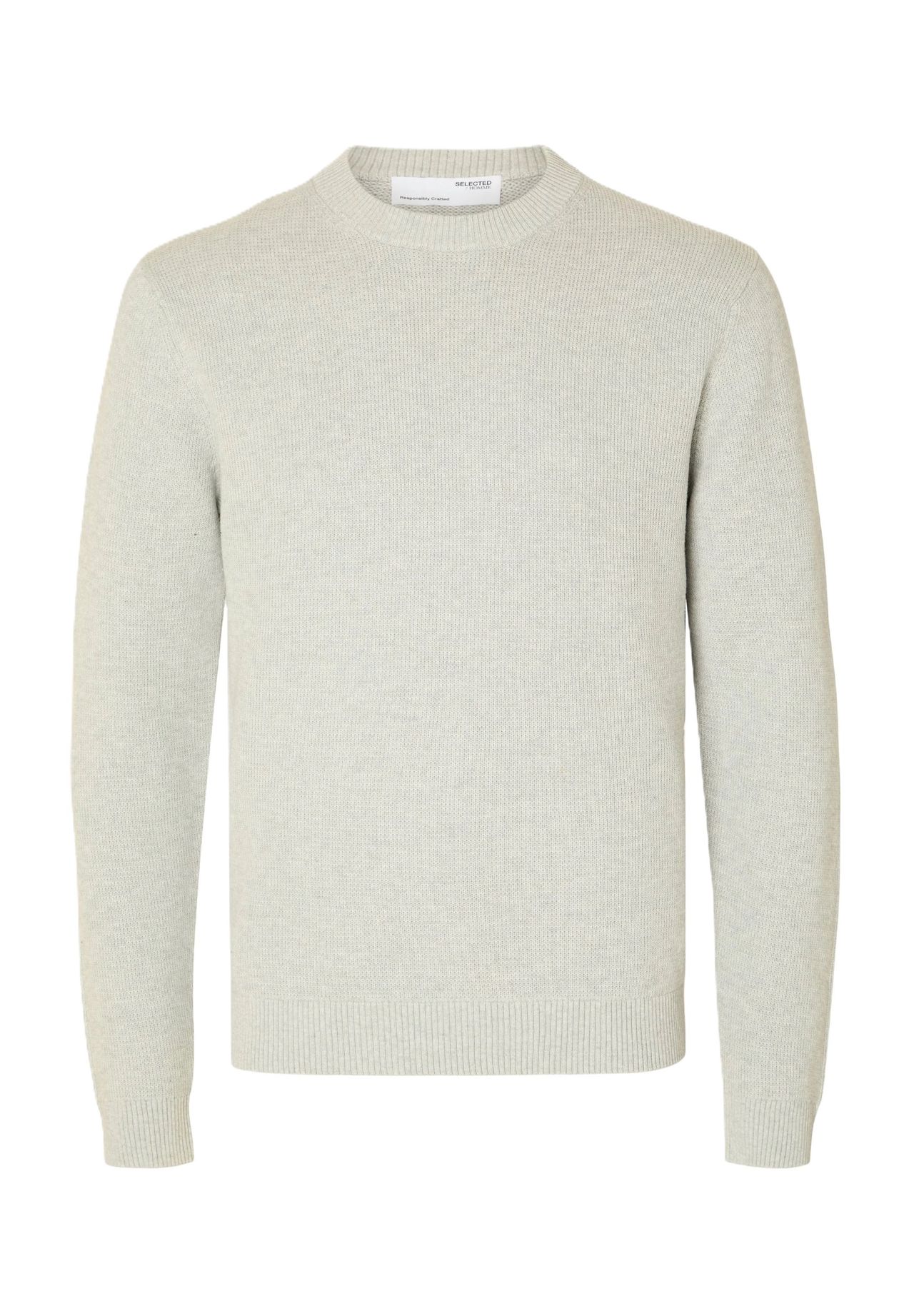 

Вязаный свитер "Датчанин", натуральный хлопок, мужской SELECTED, цвет 178992 Light Grey