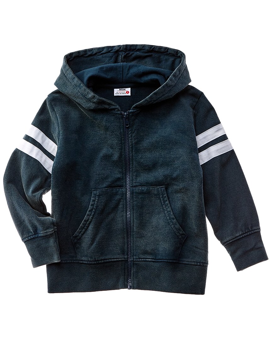

Толстовка с капюшоном Mish Mish Enzyme Stripe на молнии, синий