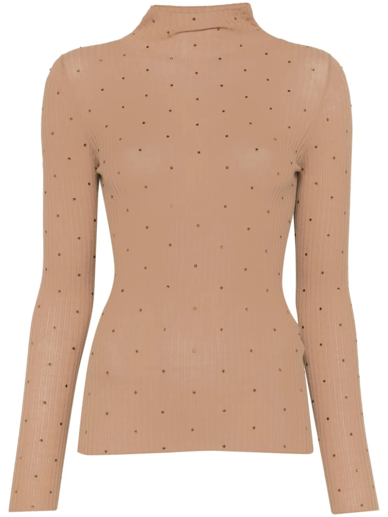 

Топ LIU JO, украшенный кристаллами, коричневый