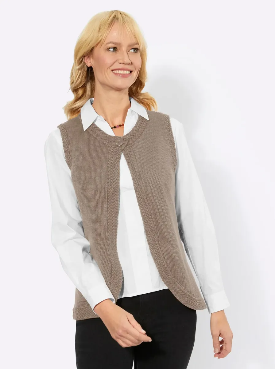 

Трикотажный жилет Classic Basics, цвет Sesam