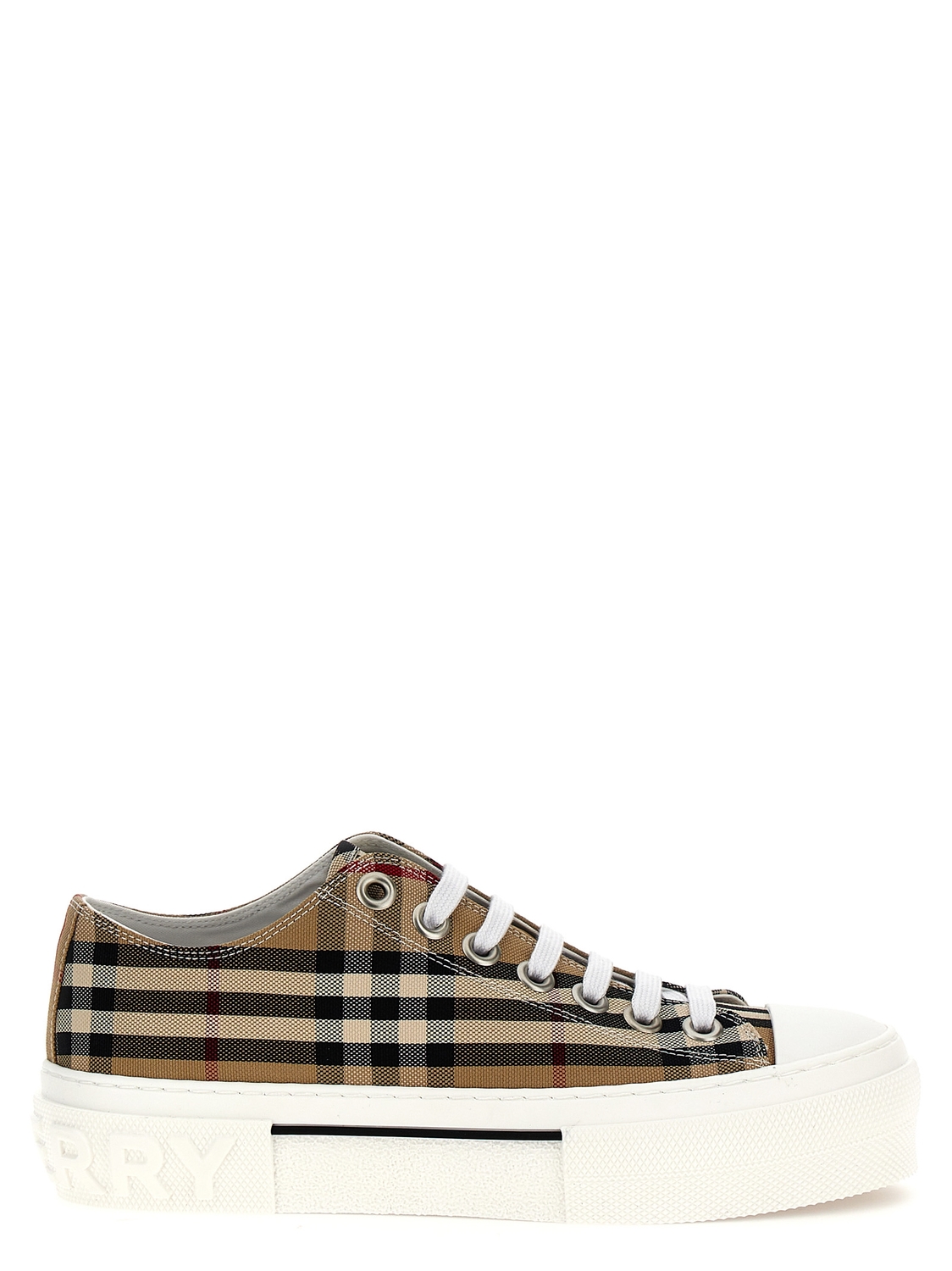 Кеды с клеткой BURBERRY, бежевый