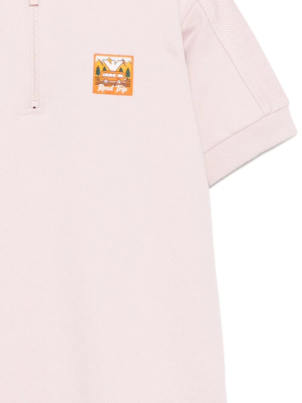 Платье из хлопка ASV Emporio Armani Kids, розовый — фото 3
