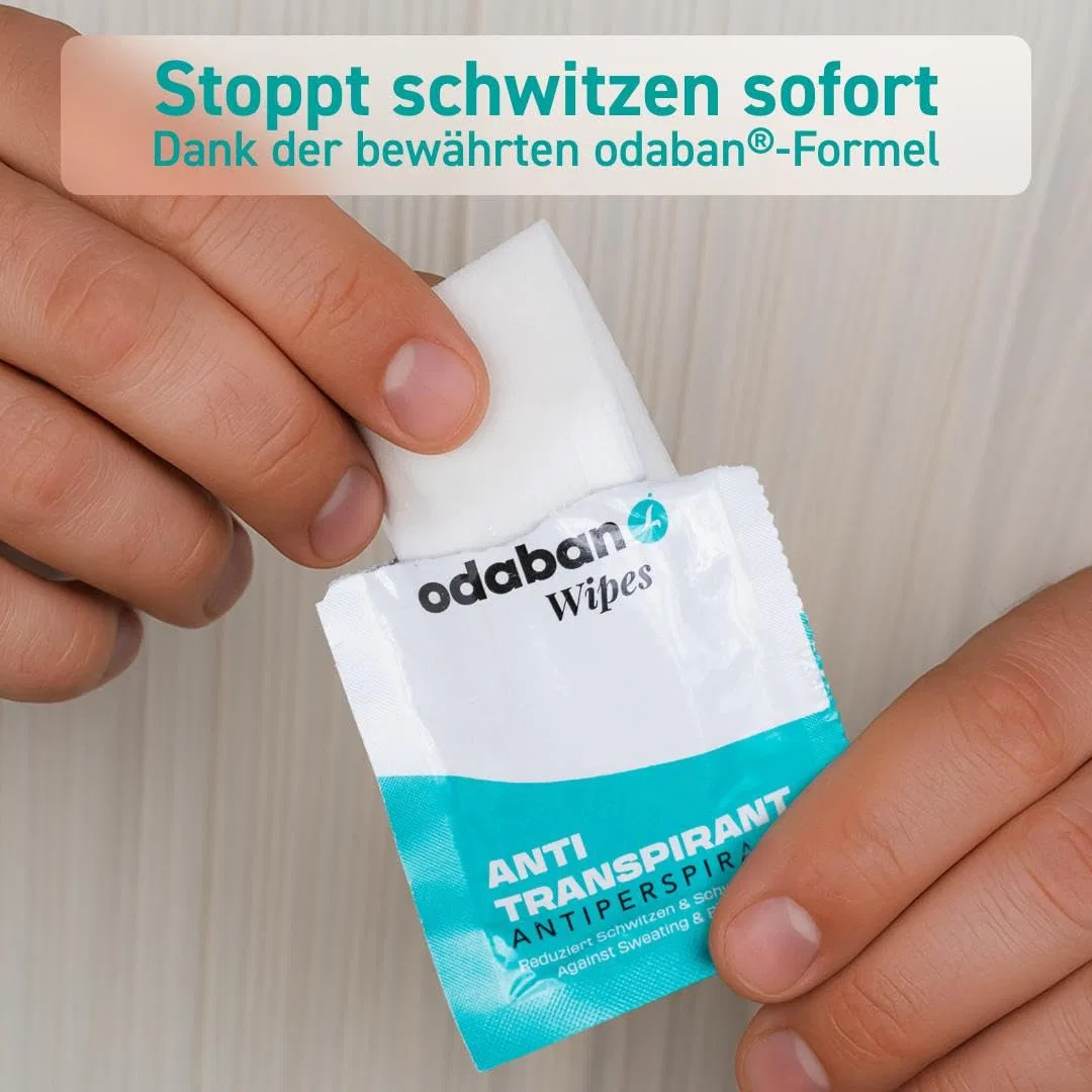 Антиперспирантные салфетки Odaban от сильного потоотделения, 2 x 16 шт. Odaban Antiperpspirant — фото 3