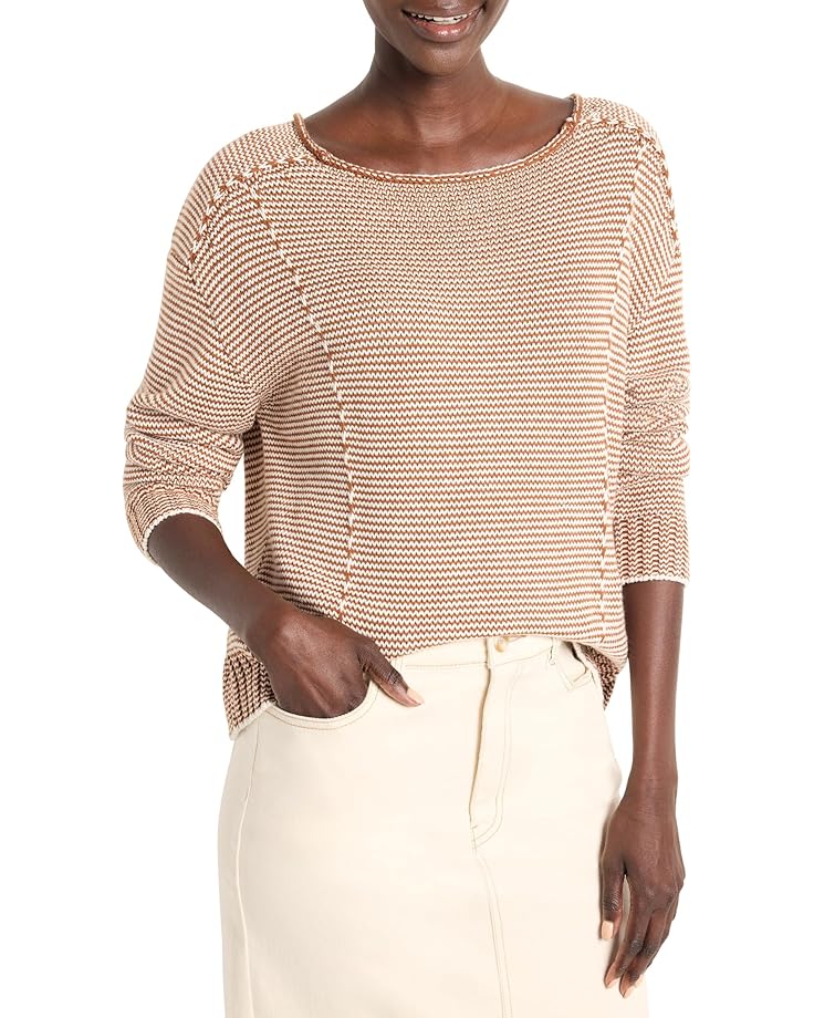 

Свитер NIC+ZOE Striped Seamed Cotton Cord Sweater, цвет Neutral Multi