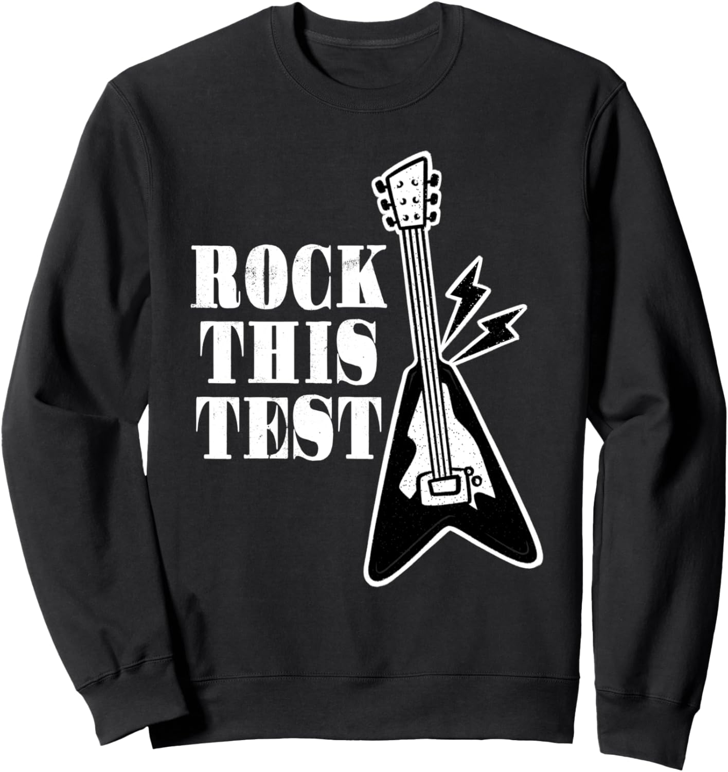 

Мужская толстовка Rock The Test Funny Testing Day Teacher Electric Guitar Testing Day Back To School Teacher Student Gifts, черный
