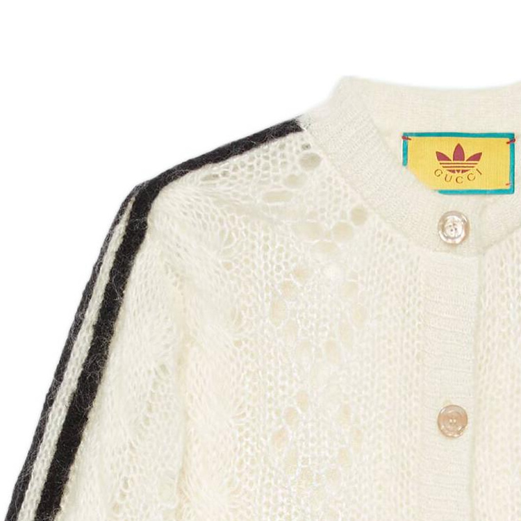 Кардиган GUCCI Mohair Knit, вязаная фактура, слоновая кость — фото 3
