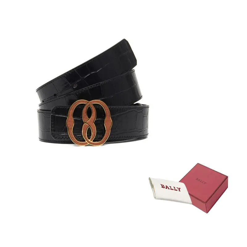 

BALLY Мужской ремень из телячьей кожи черный шириной 3.5 см, Black
