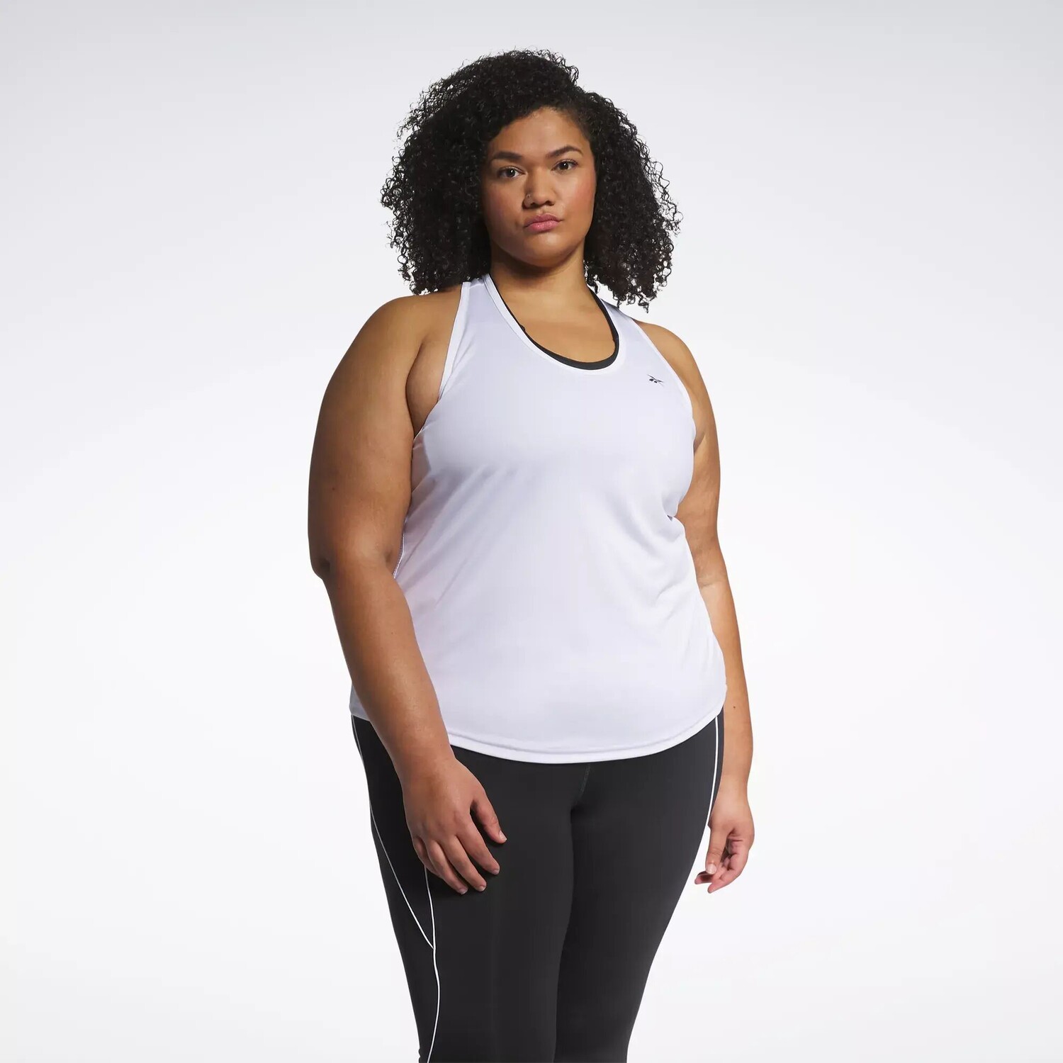 

Майка с сеткой на спине для тренировок (большие размеры) Reebok, белый