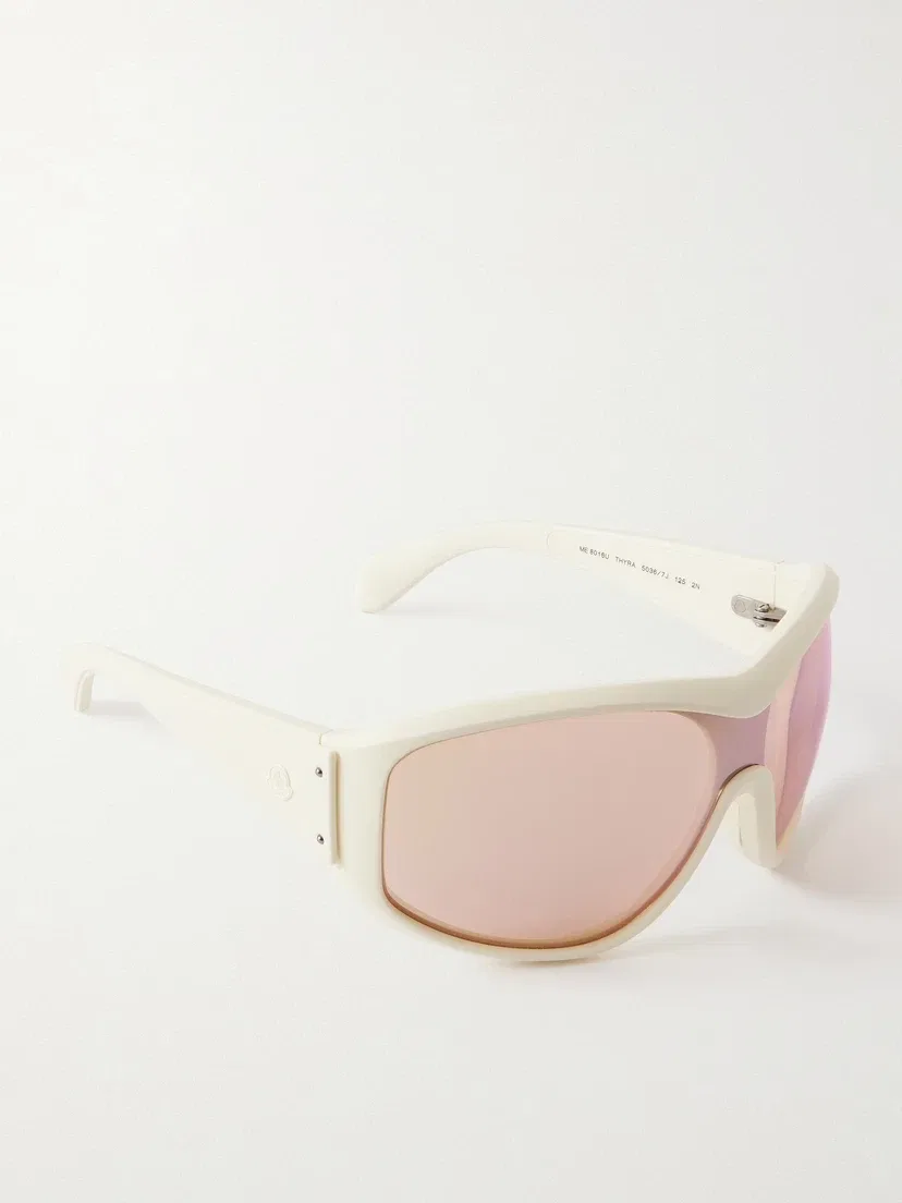Лыжные солнцезащитные очки Thyra овальной формы Moncler Eyewear, бежевый — фото 3
