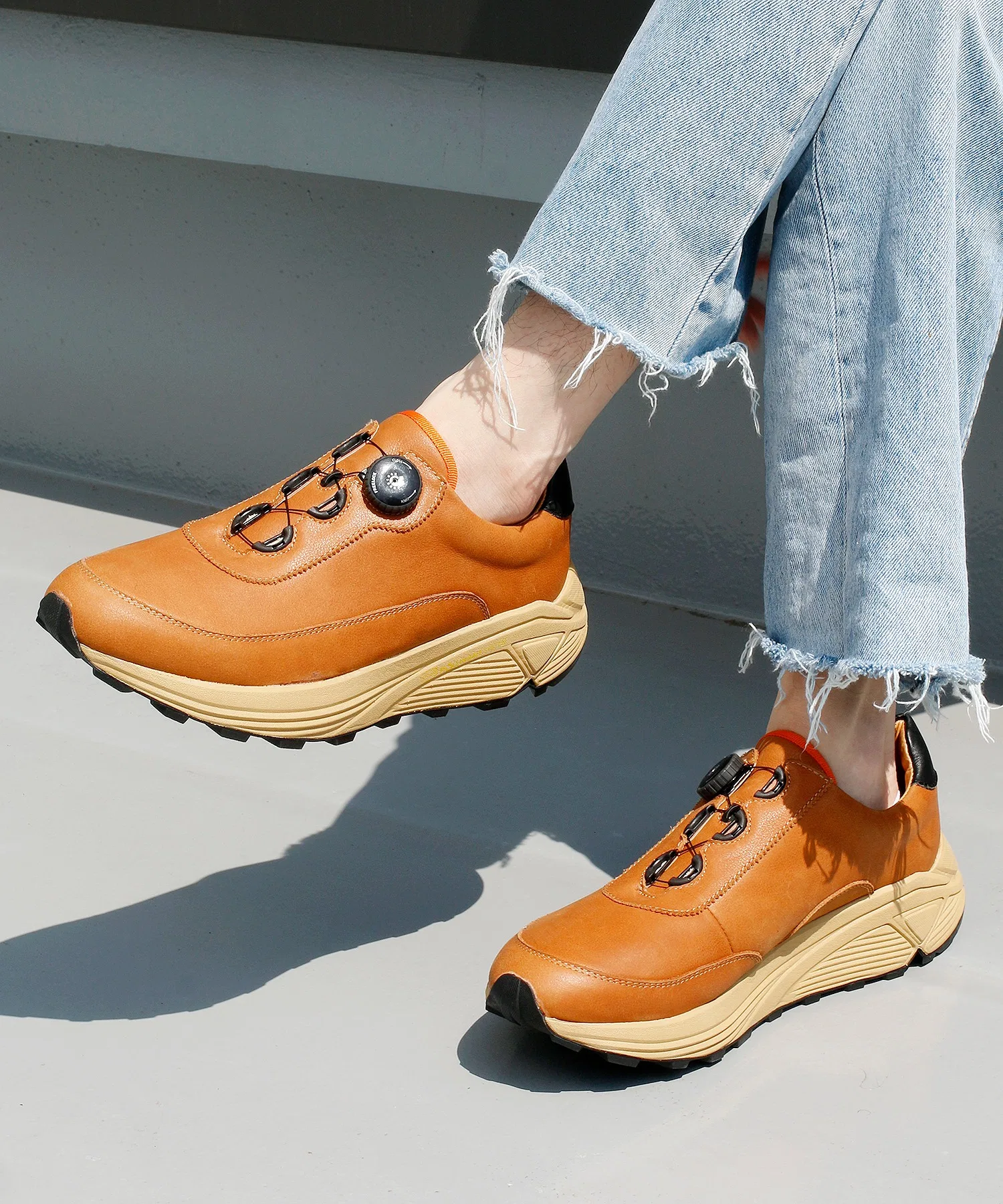 Мужские кроссовки PG TROUGH FREE LOCK VIBRAM SOLE из натуральной кожи