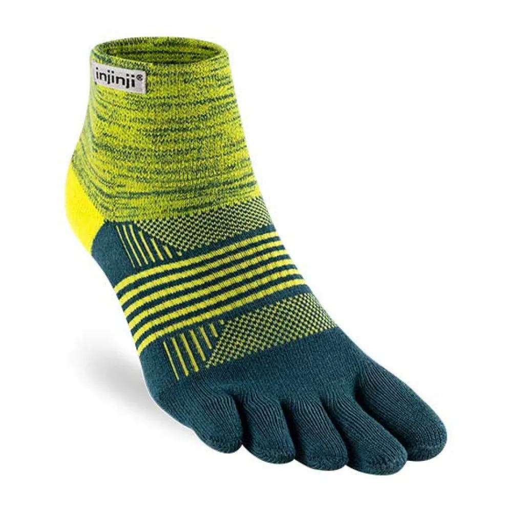 

Носки Injinji Trail Midweight Mini-Crew, зеленый/желтый