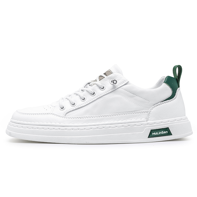

Нескользящие износостойкие низкие мужские кроссовки Mulinsen, White Green