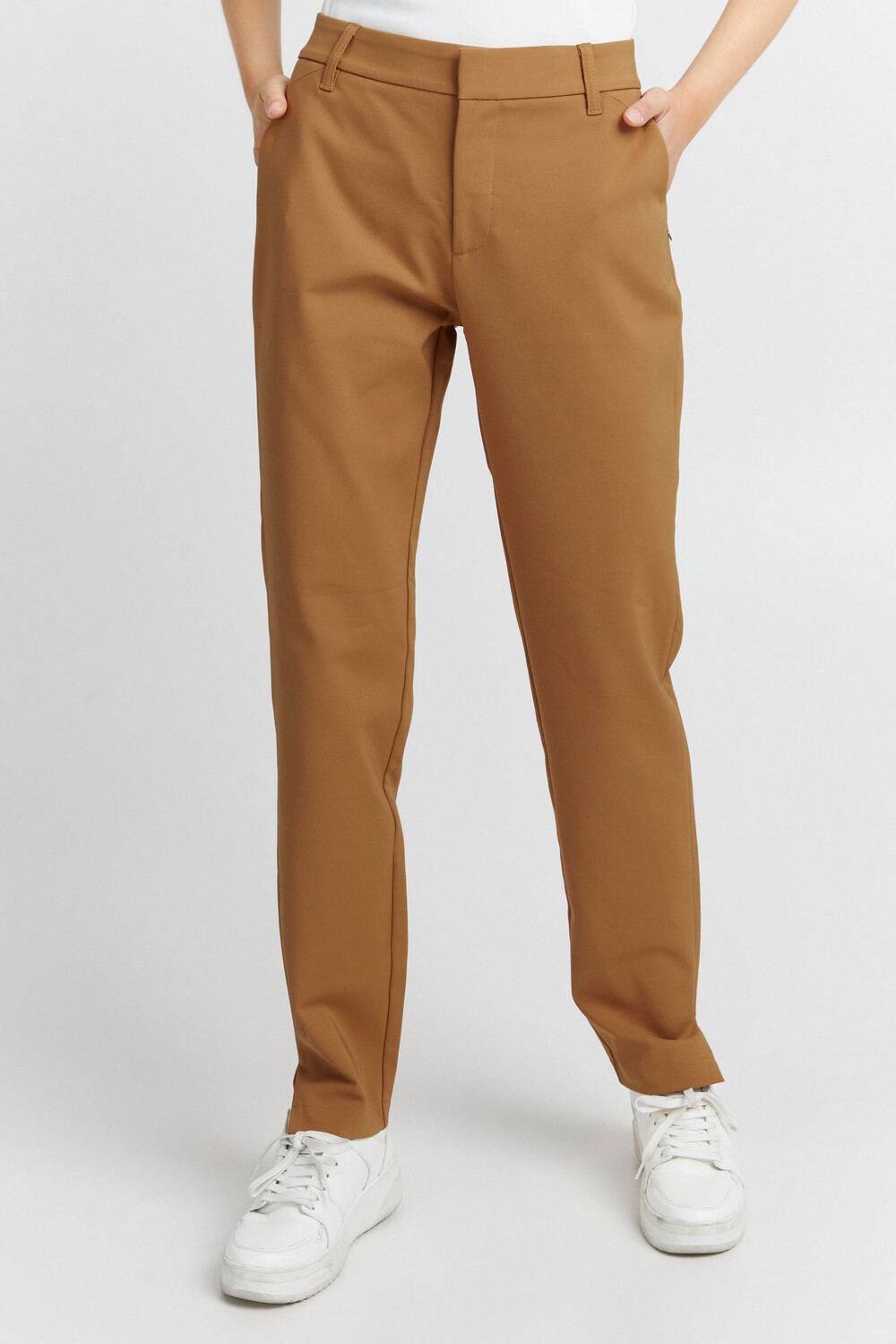 

Брюки PULZ Jeans Stoffhose, коричневый