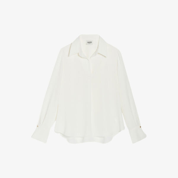 

Блюзовая струящаяся блузка из крепа Claudie Pierlot, цвет naturels