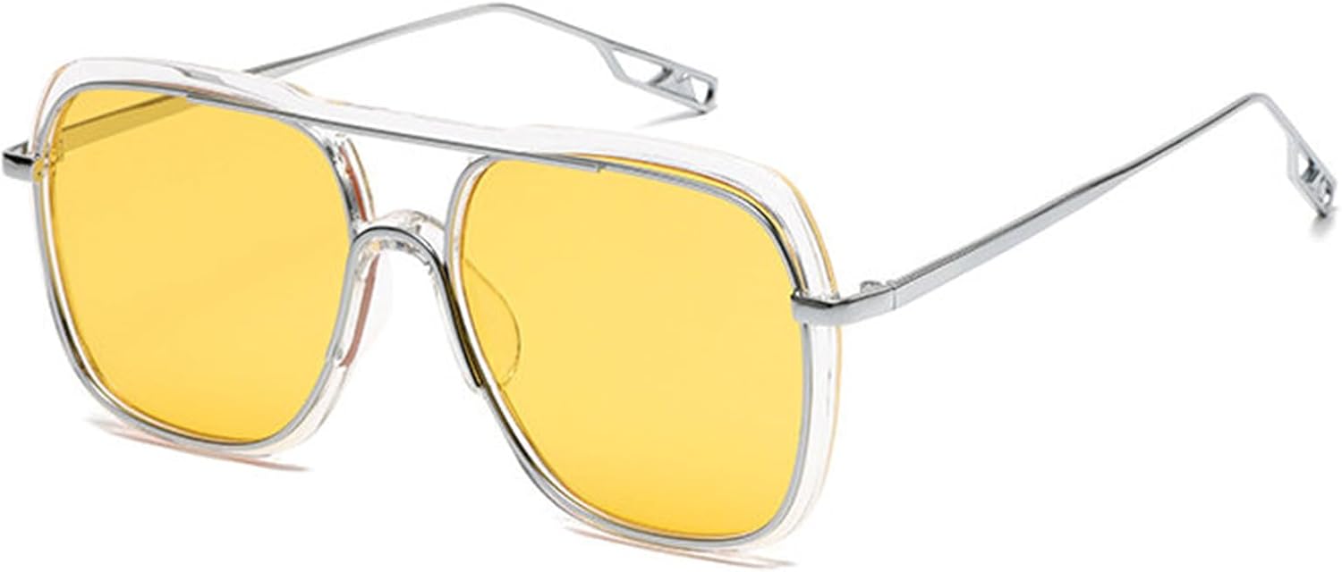 

Женские солнцезащитные очки Helena Square с двойной перемычкой, винтажный градиентный оттенок шампанского, защита от УФ-излучения UV400. Мужские модные зеленые солнцезащитные очки, C3