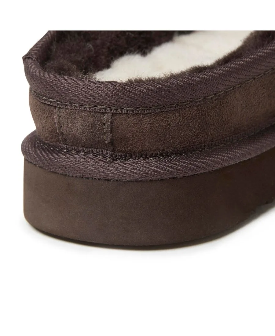 Мужские сабо Dearfoams Fireside By Grafton из натуральной овчины, Coffee