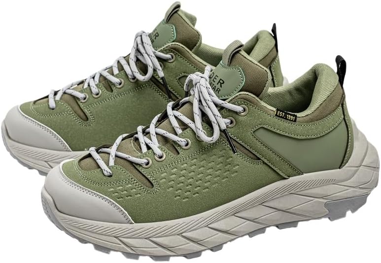 

Мужские модные кроссовки с толстой подошвой для повседневного и спортивного использования, с противоскользящей и износоустойчивой подошвой, легкие и удобные, с мягкой и приятной для кожи внутренней отделкой, для походов Clolinde, зеленый