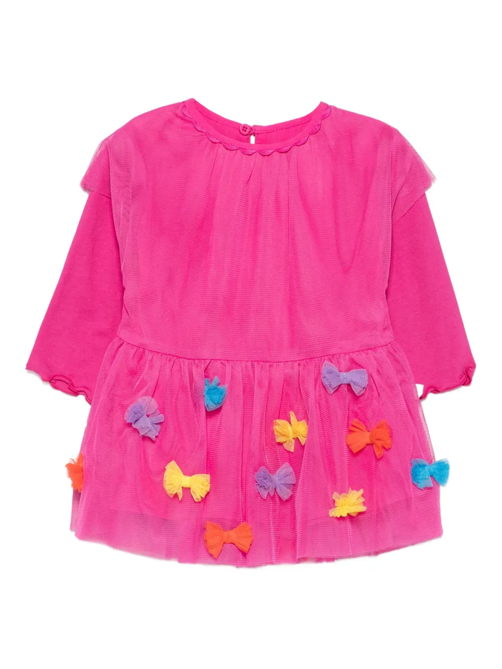 

Платье из тюля с бантом Stella McCartney Kids, розовый