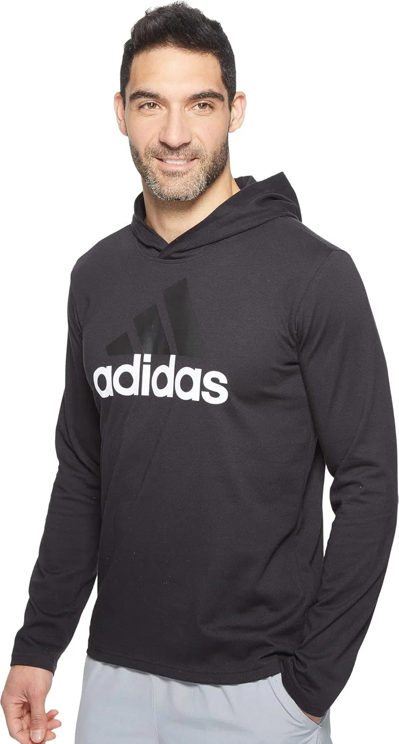 Толстовка с длинным рукавом Adidas Badge Of Sport для мужчин, черный — фото 2