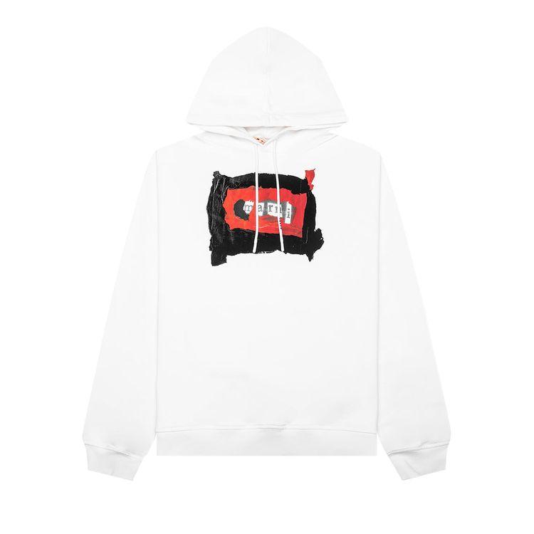 

Худи Marni Logo Printed Hoodie 'Lily White', белый
