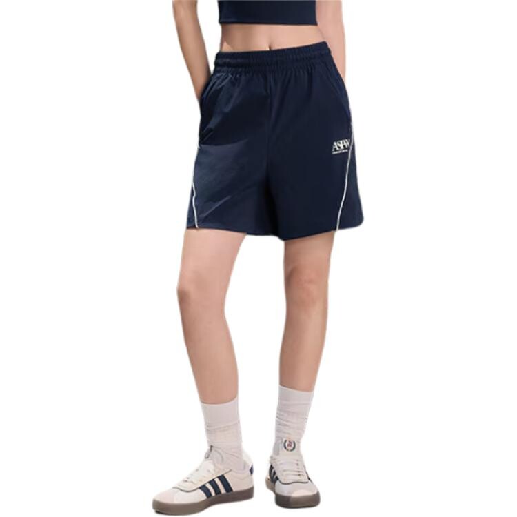 Повседневные шорты женские студенческие темно-синие Adidas — фото 3