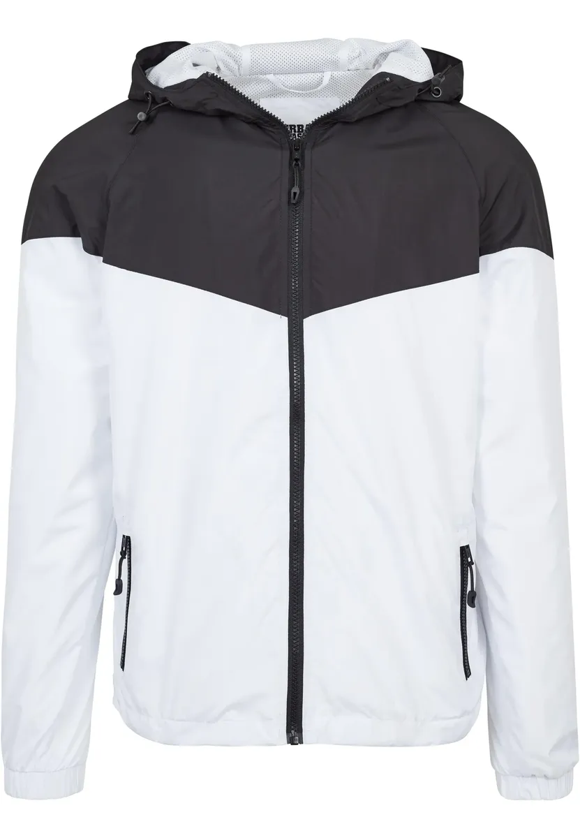 

Куртка всепогодная URBAN CLASSICS " Urban Classics Men's 2-Tone Tech Windrunner" (1 шт.), с капюшоном, белый