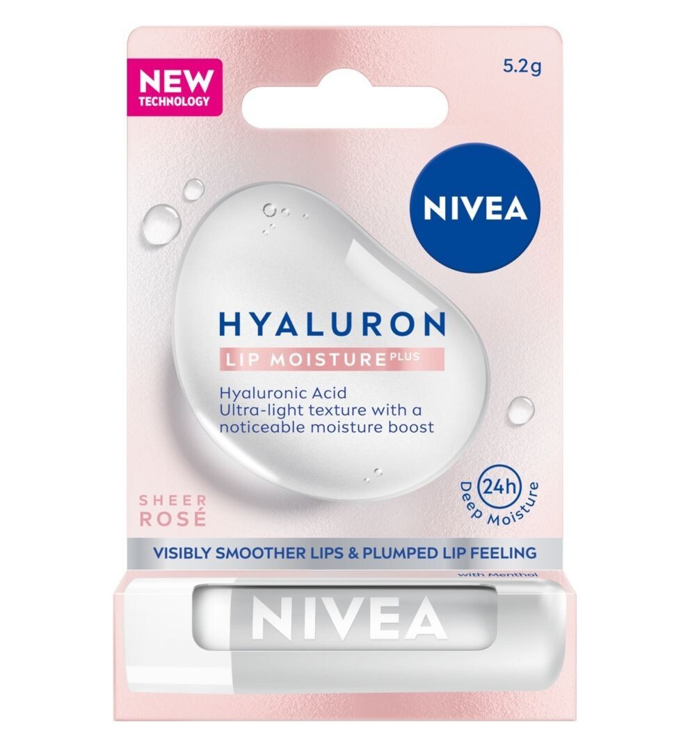 

Бальзам для губ Nivea Hyaluron Moisture Plus Sheer Rose, 5.2 гр