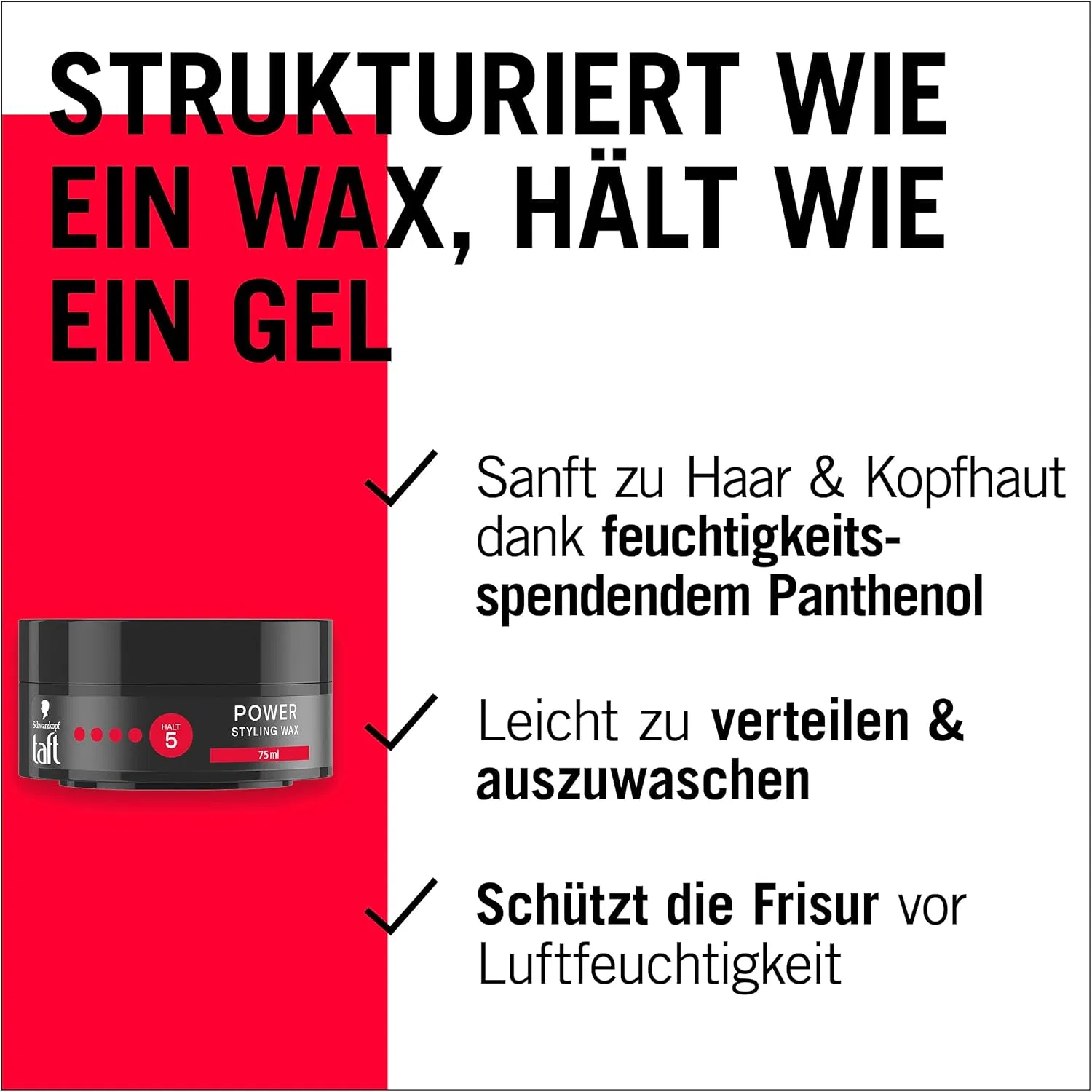 Воск для укладки волос «TAFT Styling Wax Power» от Schwarzkopf Taft — фото 4